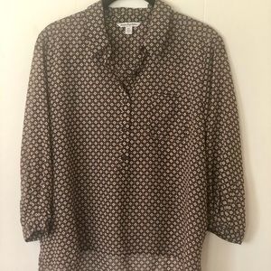 American Eagle Button Down Cropped Shirt